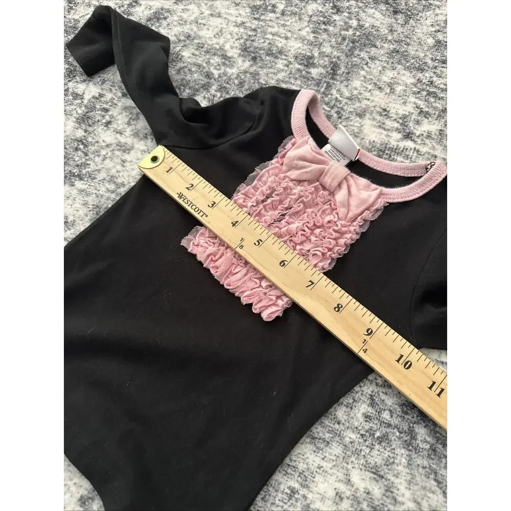 2T Gwen Stefani Harajuku Mini Top No Doubt Lovers Long Sleeve Bow Tie Black Pink